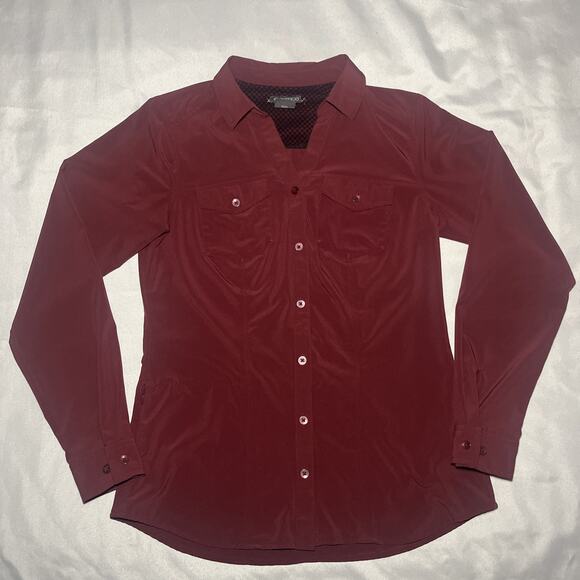 Exofficio Women’s Size S 4/6 Long Sleeve Button Up Vented Shirt Hiking Outdoor - Picture 1 of 11